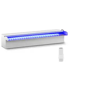 Wylewka wodospadowa - 45 cm - oświetlenie LED - niebieski/biały - otwarta wylewka