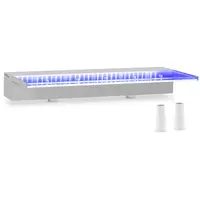 Fontaine de piscine - 60 cm - Éclairage LED - Bleu / Blanc - Rebord profond