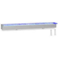 Cascada para piscina - 90 cm - iluminación LED - azul/blanco