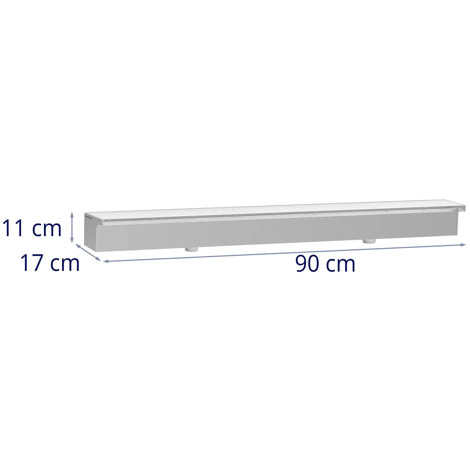 Prenapetostni tuš - 90 cm - LED osvetlitev - modra / bela