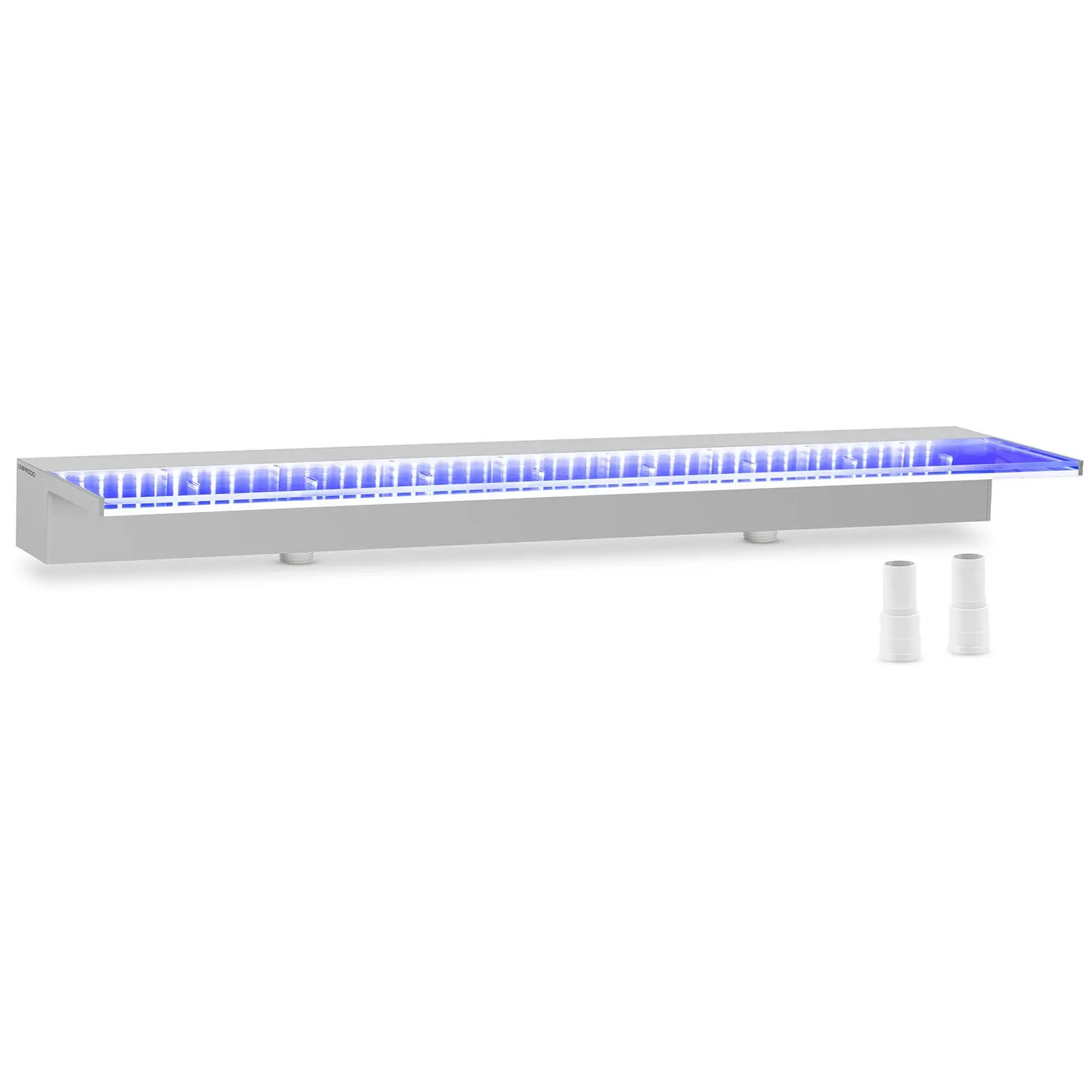 Staigus dušas - 90 cm - LED apšvietimas - Mėlyna - plati vandens išleidimo anga