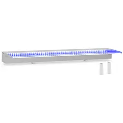 Prenapetostni tuš - 90 cm - LED osvetlitev - modra - širok odtok vode
