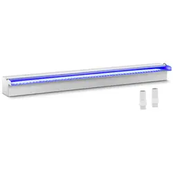 Wylewka wodospadowa - 90 cm - oświetlenie LED - niebieski/biały - otwarta wylewka