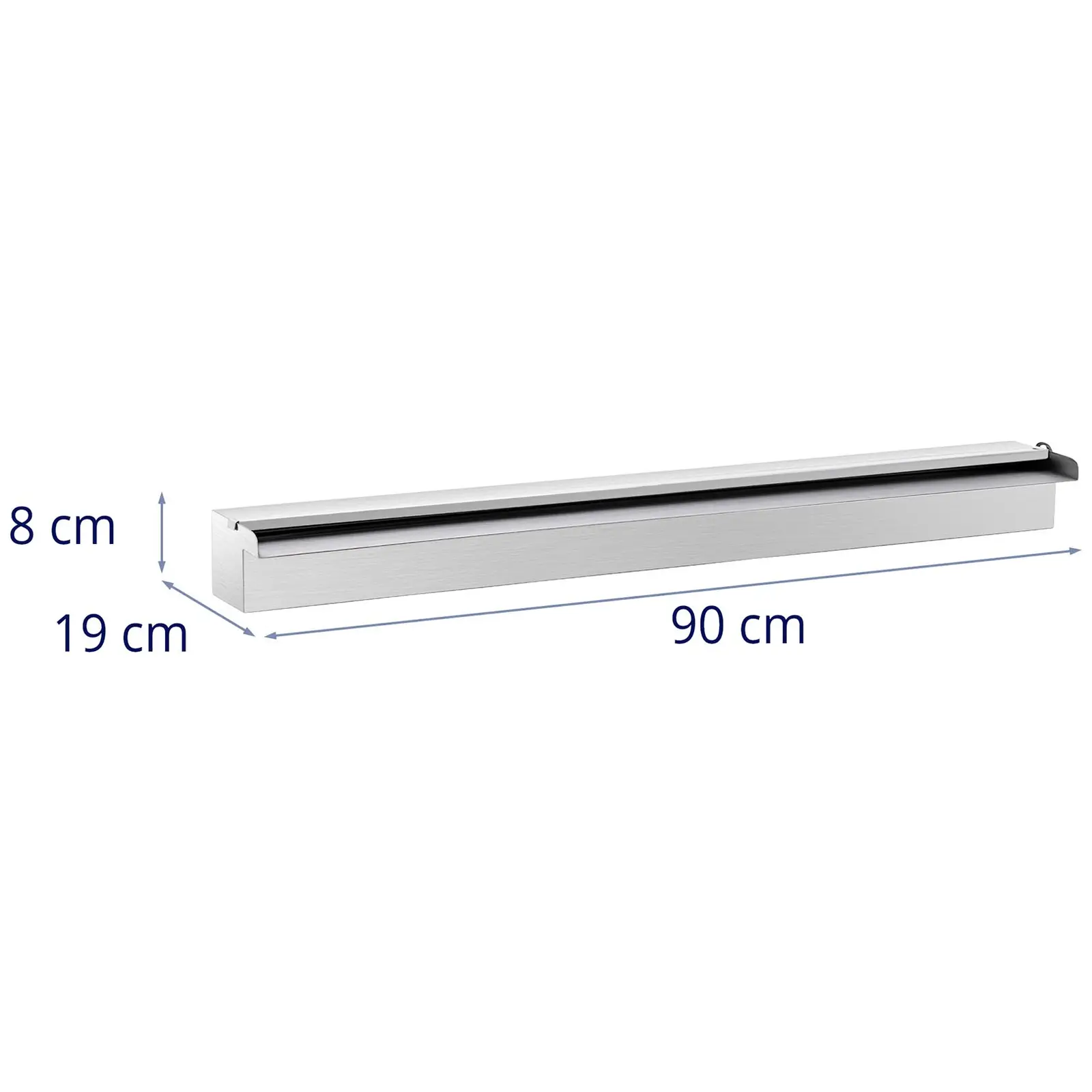 Overspenningsdusj – 90 cm – LED-belysning – blå/hvit