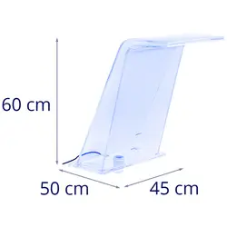 Vandfald til havedam - 45 cm - LED - blåt og hvidt