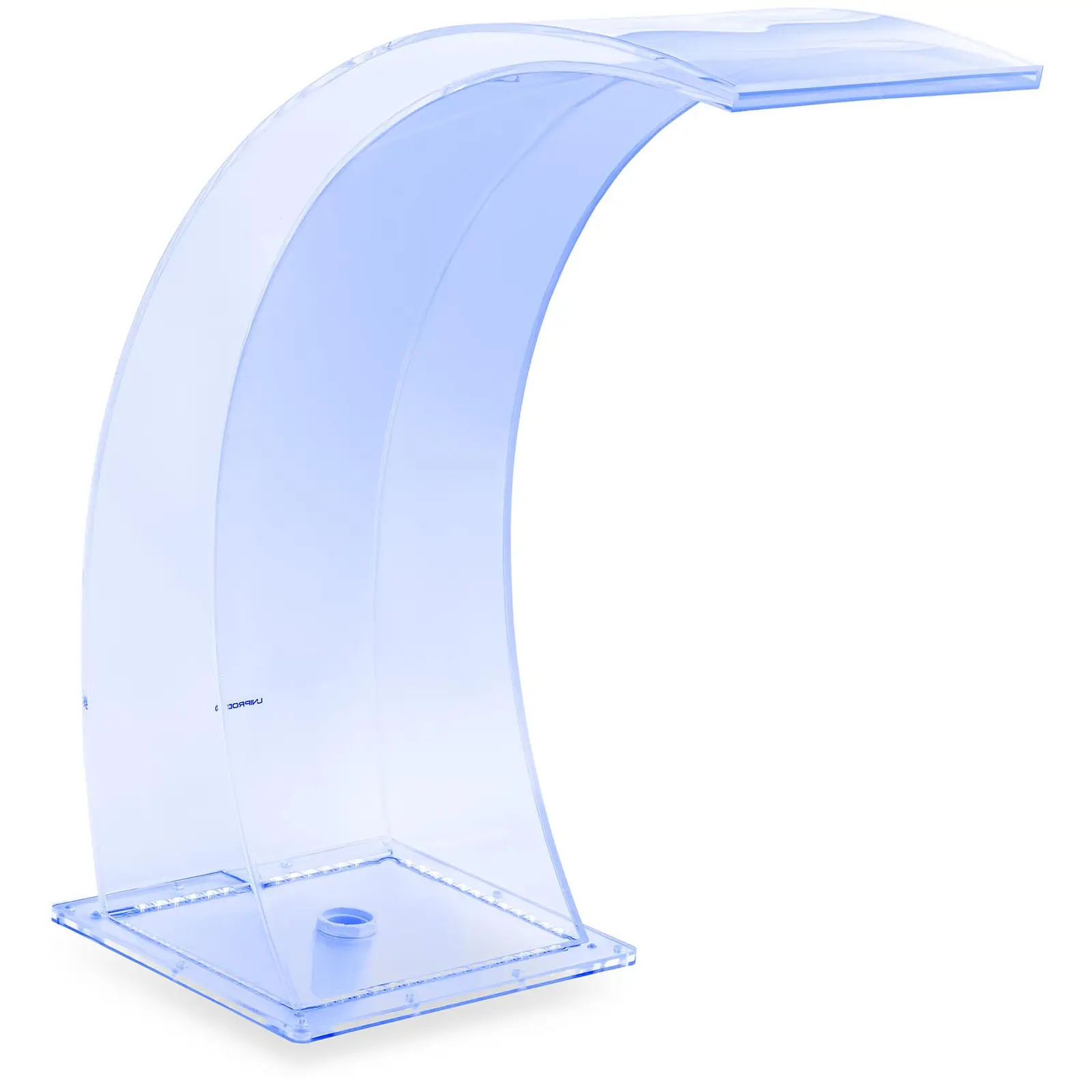 Cascada para piscina - 35 cm - iluminación LED - azul/blanco