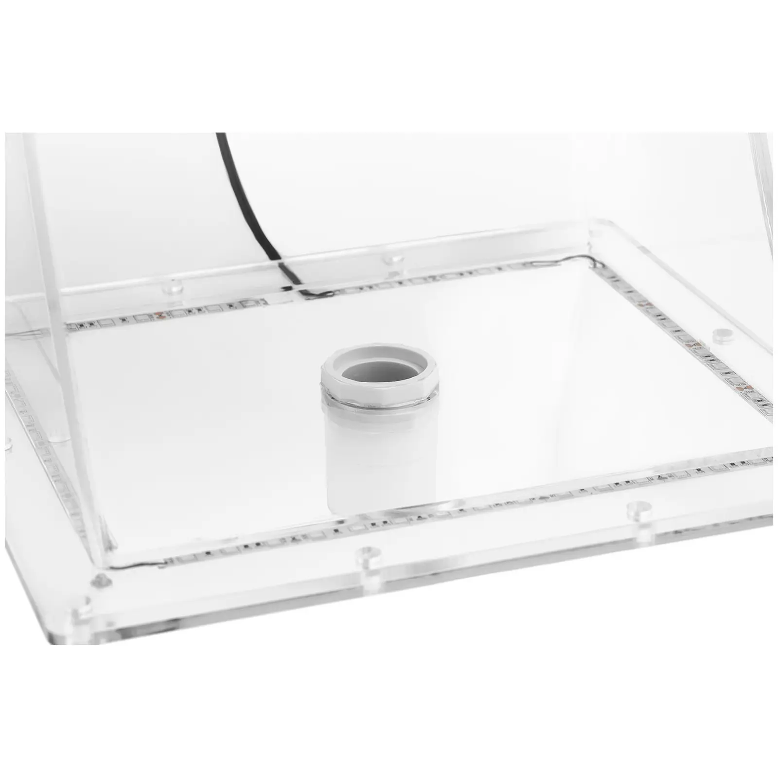 Overspenningsdusj - 35 cm - LED-belysning - Blå/hvit
