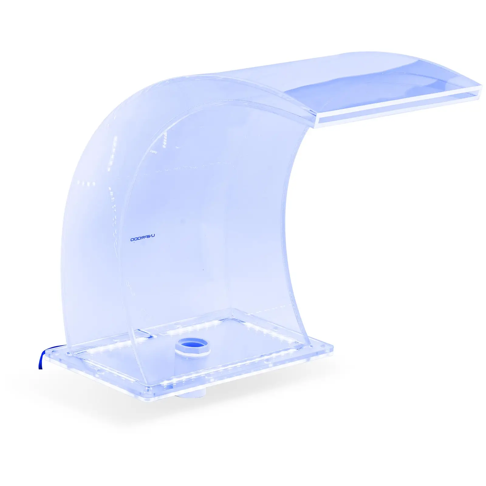 Cascada para piscina - 33 cm - iluminación LED - azul/blanco