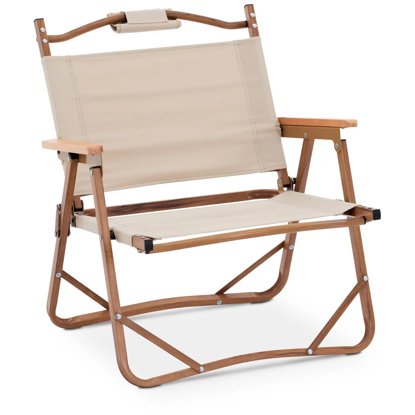 Kempingová židle s područkami 120 kg Khaki - Konferenční židle Uniprodo