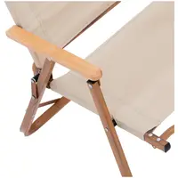 Campingstol - med armlener - 120 kg - Khaki