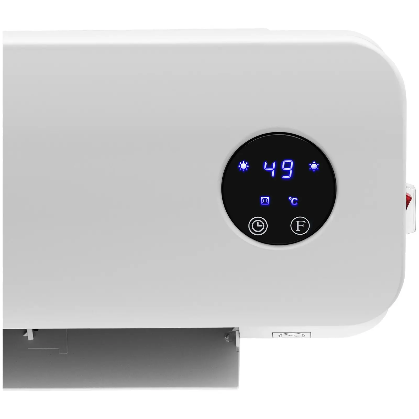 Nástěnné topidlo - keramické topidlo - 10–49 °C - 1 000/2 000 W - dálkové ovládání - extra úzké (Časovač: Ano)