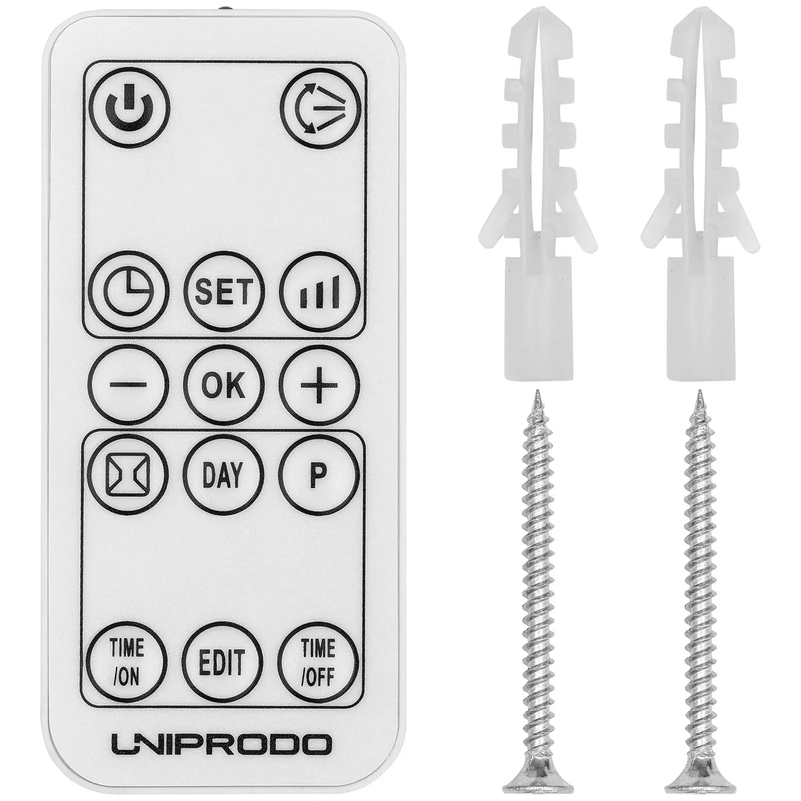 Väggmonterad värmefläkt - Keramisk - 10–49°C - 1000/2000 W - Fjärrkontroll - Extra smal