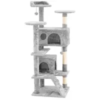 Macska kaparófa - világosszürke - 2 labda - 49 x 49 x 137 cm