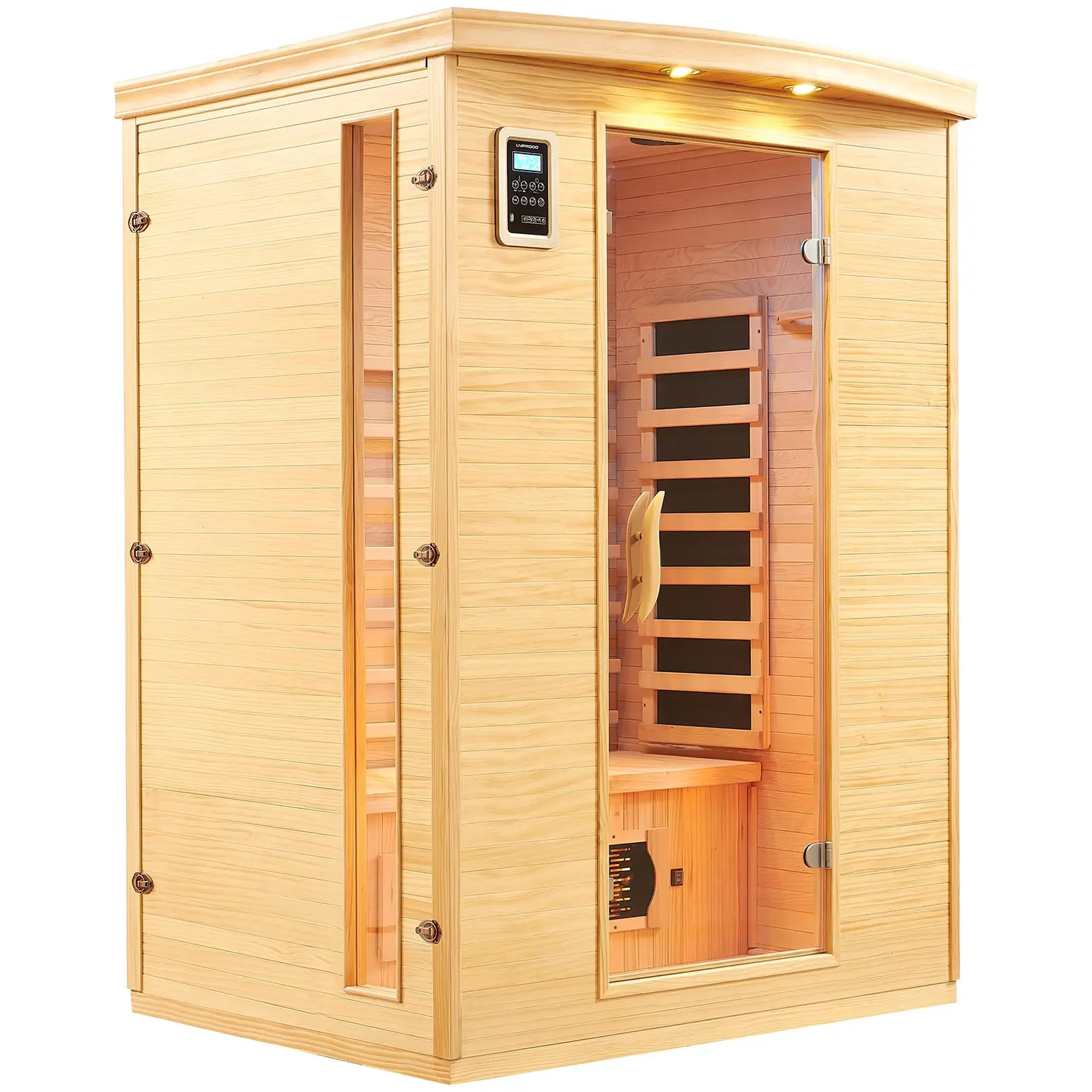 Infrasauna 5 plnospektrálních zářičů 2 osoby 2 100 W 15–65 °C - Doplňky do sauny Uniprodo
