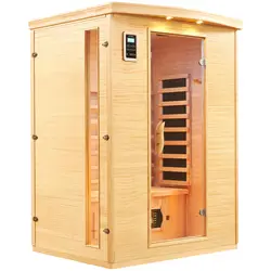 Cabina sauna a infrarossi - 5 emettitori a spettro completo - 2 persone - 2.100 W - 15 - 65 °C