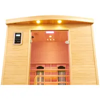 Cabina sauna a infrarossi - 5 emettitori a spettro completo - 2 persone - 2.100 W - 15 - 65 °C