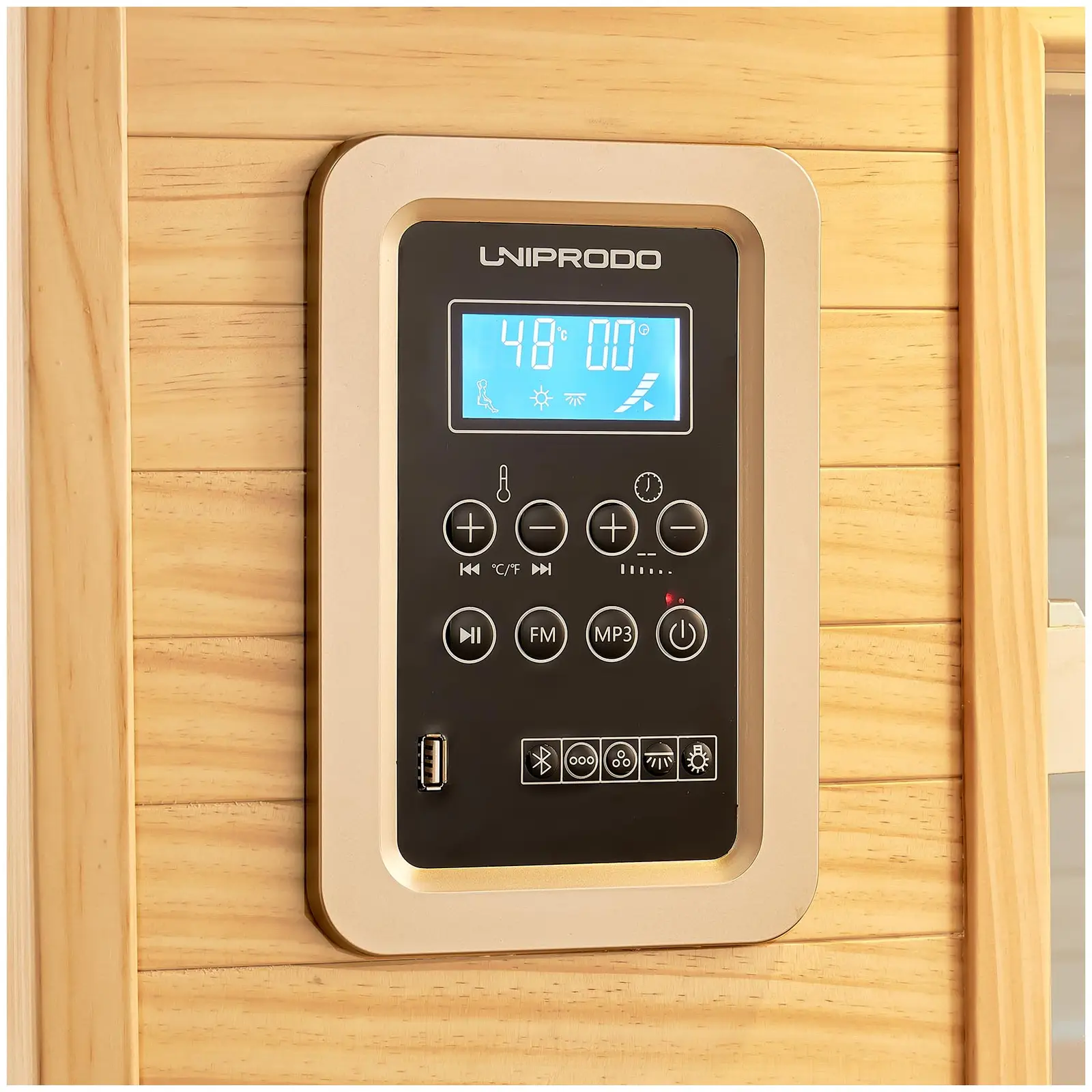 Sauna de infravermelhos - 3 radiadores de espetro total - 1 pessoa - 1450 W - 18 - 60°C