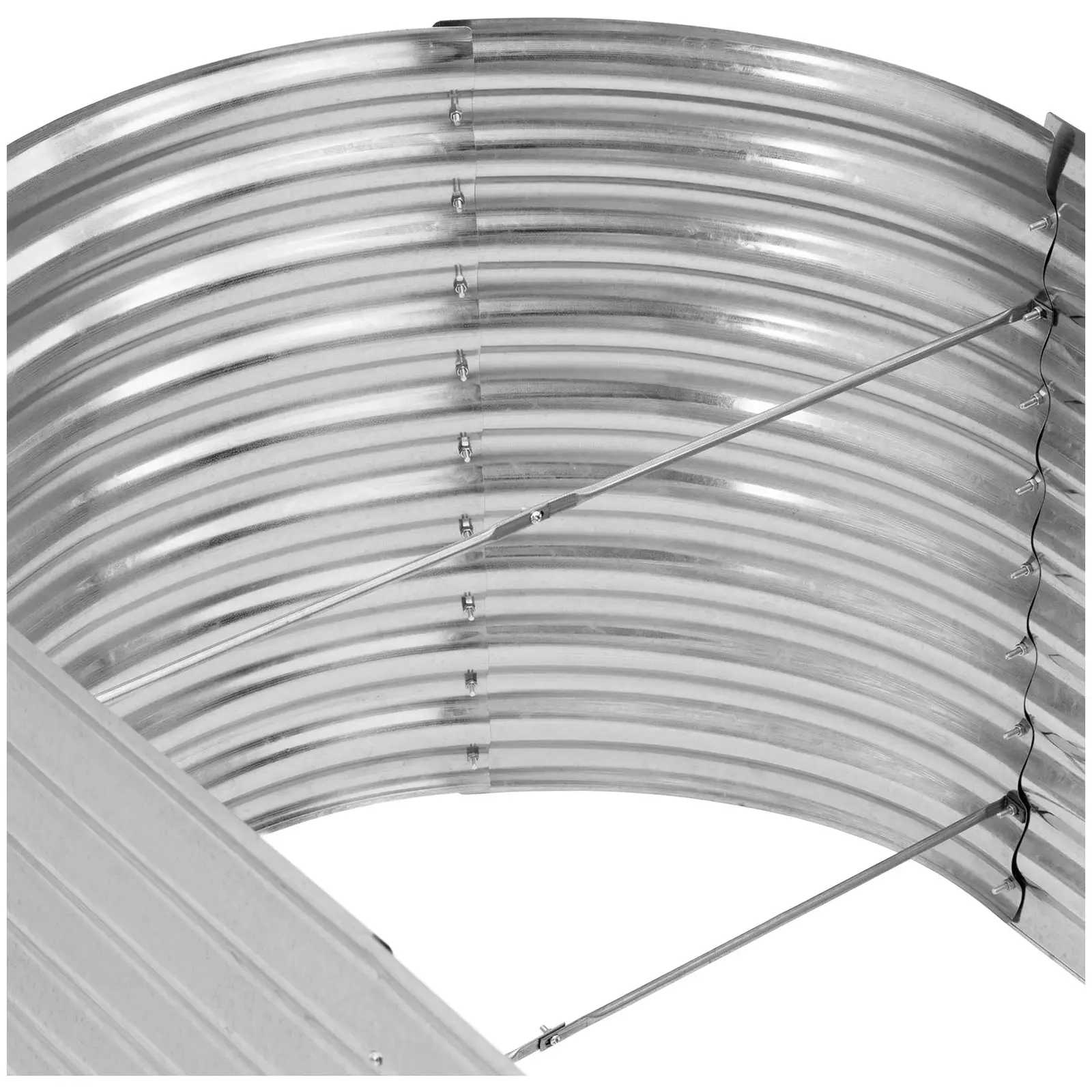 Plantekasse i metall - oval -202 x 78 x 100 cm - stål