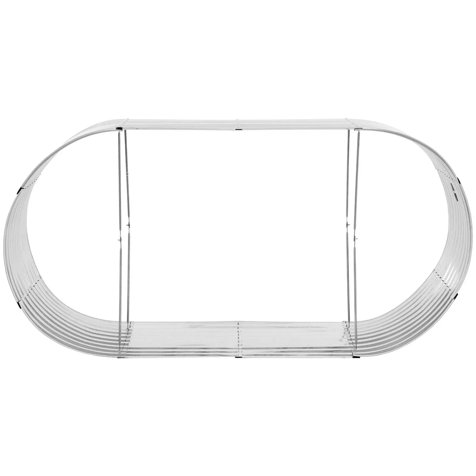 Metal Raised Garden Bed - oval - 202 x 78 x 100 cm - steel