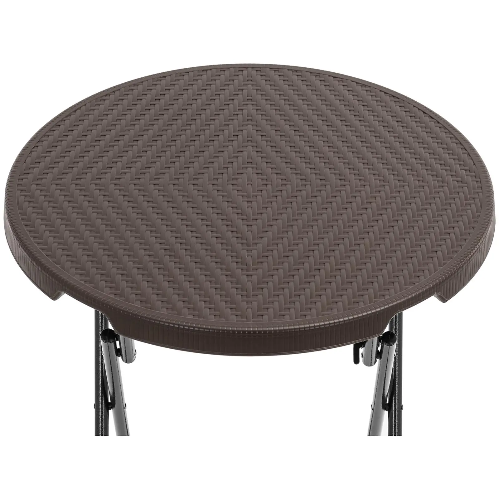 Skládací stůl - 79 x 79 x 110 cm - 75 kg - vnitřní/venkovní - černý (Průměr: 80 cm)