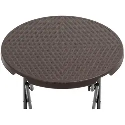 Sammenleggbart bord - 79 x 79 x 110 cm - 75 kg - innendørs/utendørs - svart