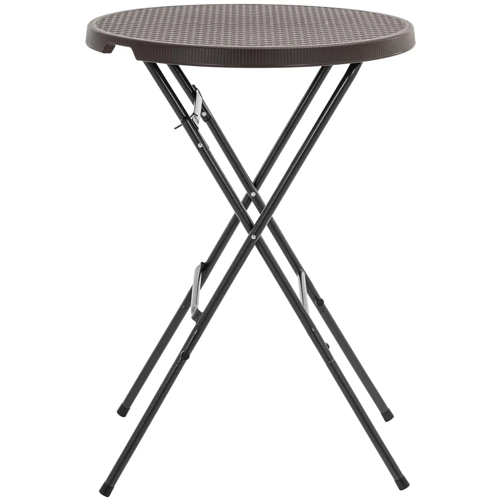 Skládací stůl - 79 x 79 x 110 cm - 75 kg - vnitřní/venkovní - černý (Tvar: Round)