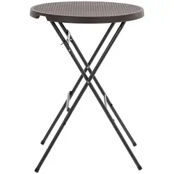 Folding Table - 79 x 79 x 110 cm - 75 kg - indoor/outdoor - black