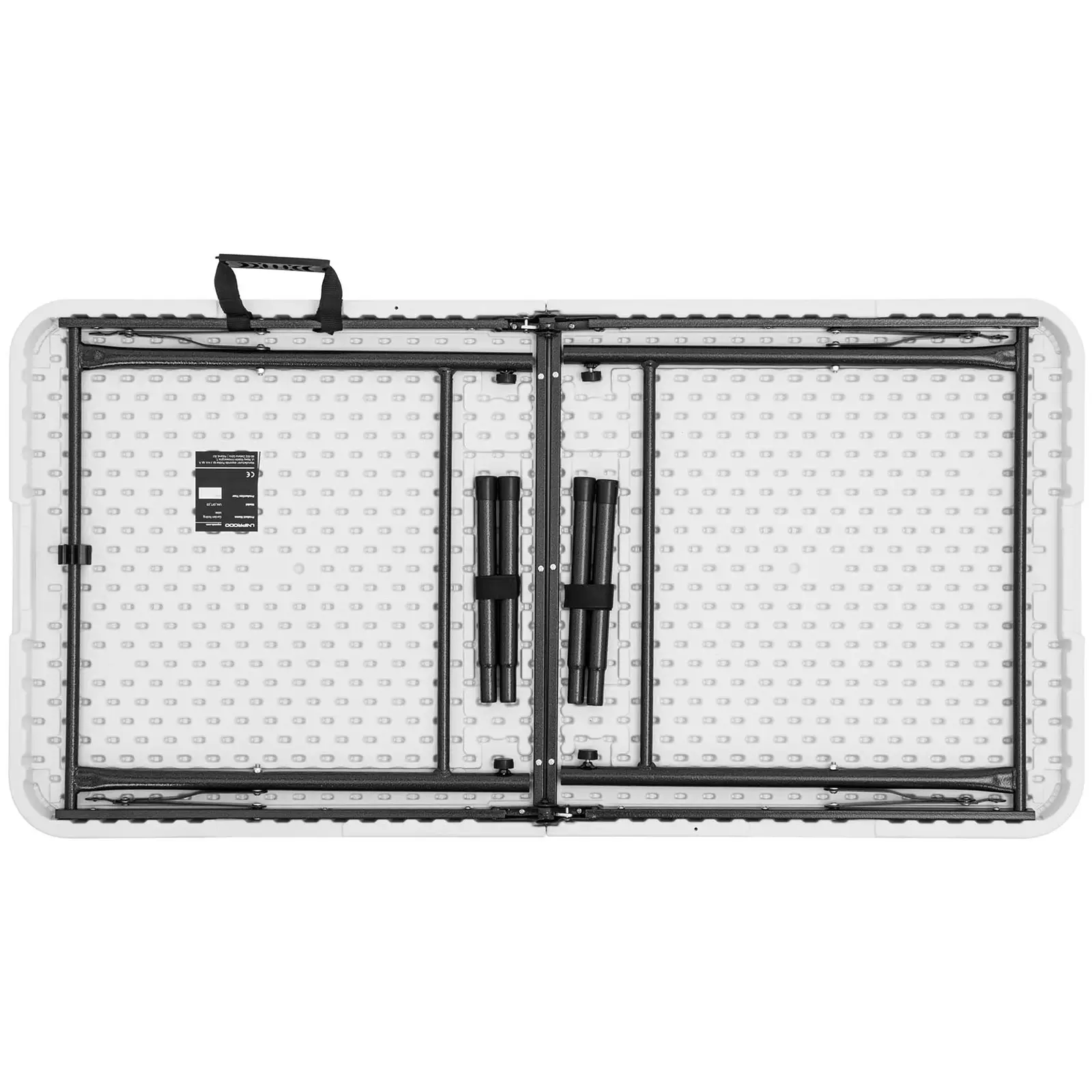 Skládací stůl - 120 x 60 x 74,5 cm - 75 kg - vnitřní/venkovní - bílý (Skládací: Ano)