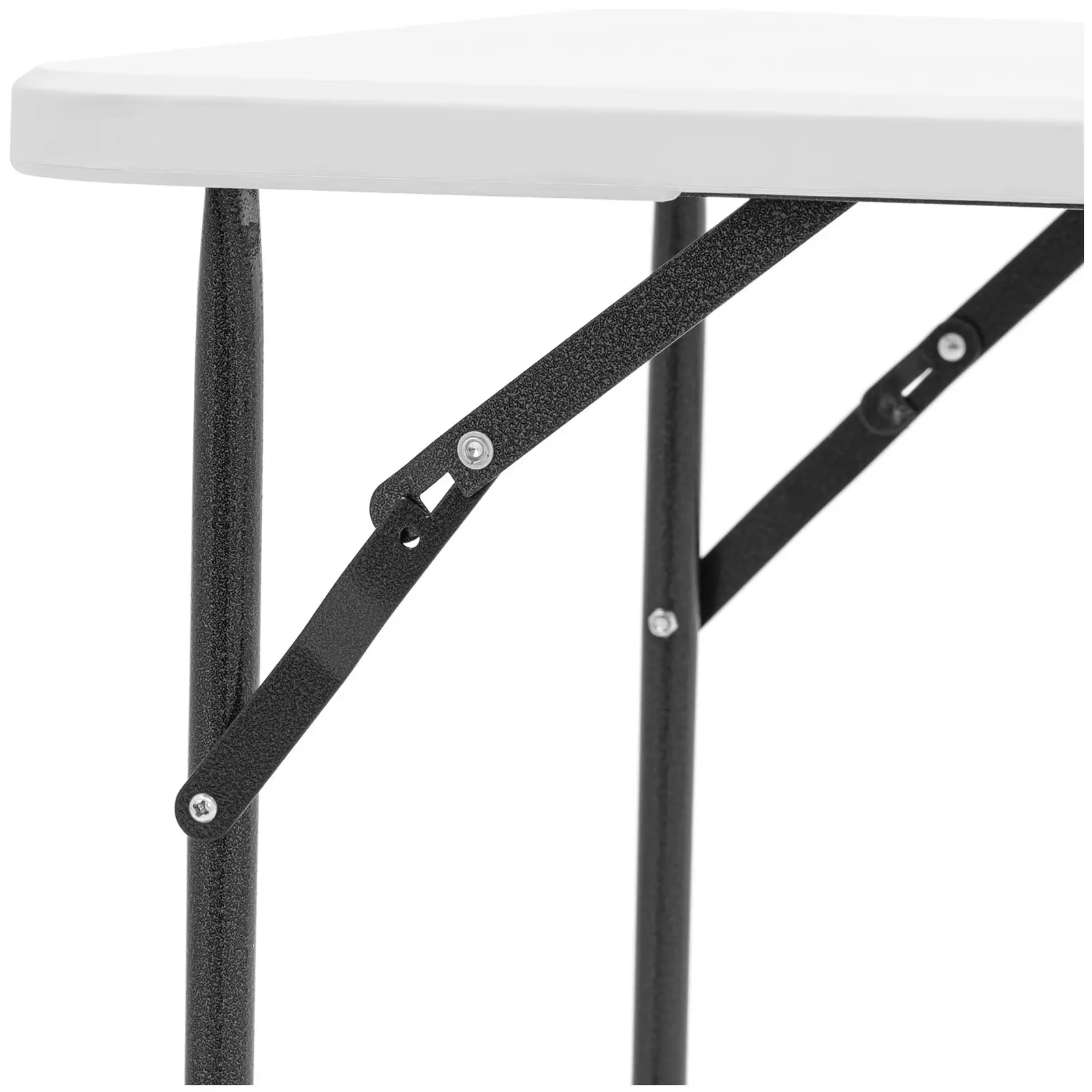 Skládací stůl - 120 x 60 x 74,5 cm - 75 kg - vnitřní/venkovní - bílý (Tvar: Obdélník)