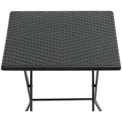 Conjunto de mesa y sillas para balcón - mesa con 2 sillas - acero/HDPE - plegable