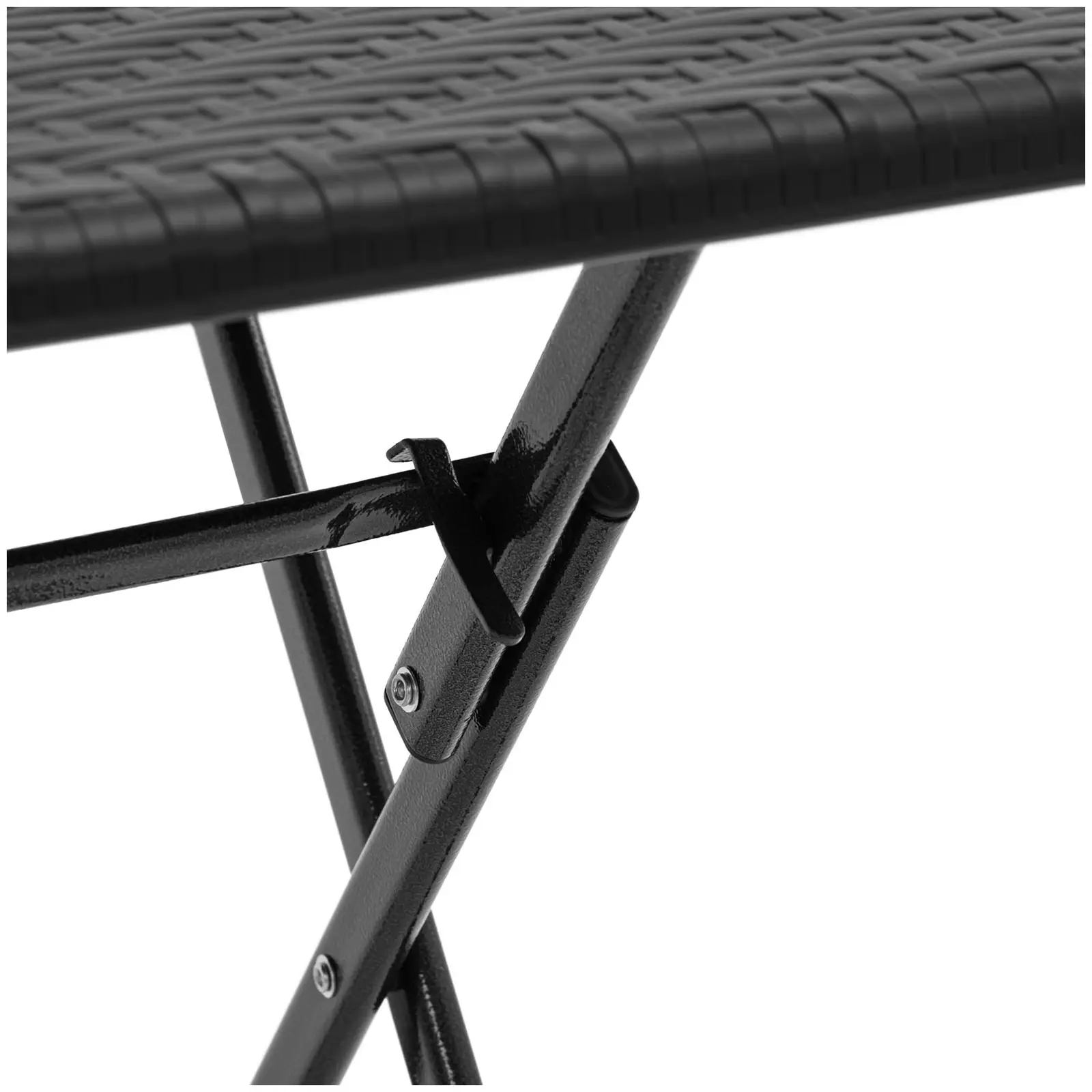 Puutarhakalustesetti - pöytä ja 2 tuolia - teräs / HDPE - kokoontaitettava