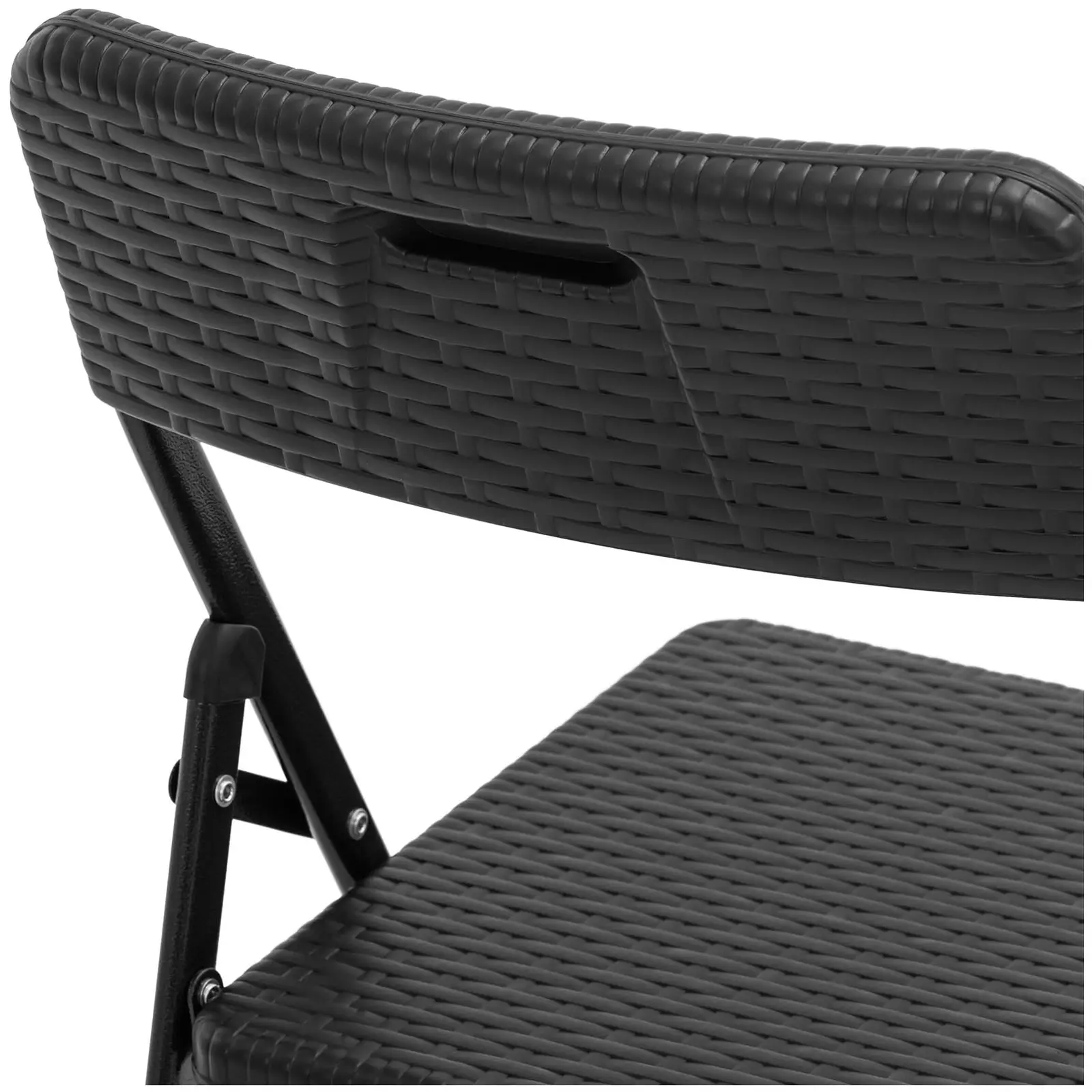 Zestaw balkonowy - stolik i 2 krzesła - stal / HDPE - składane meble