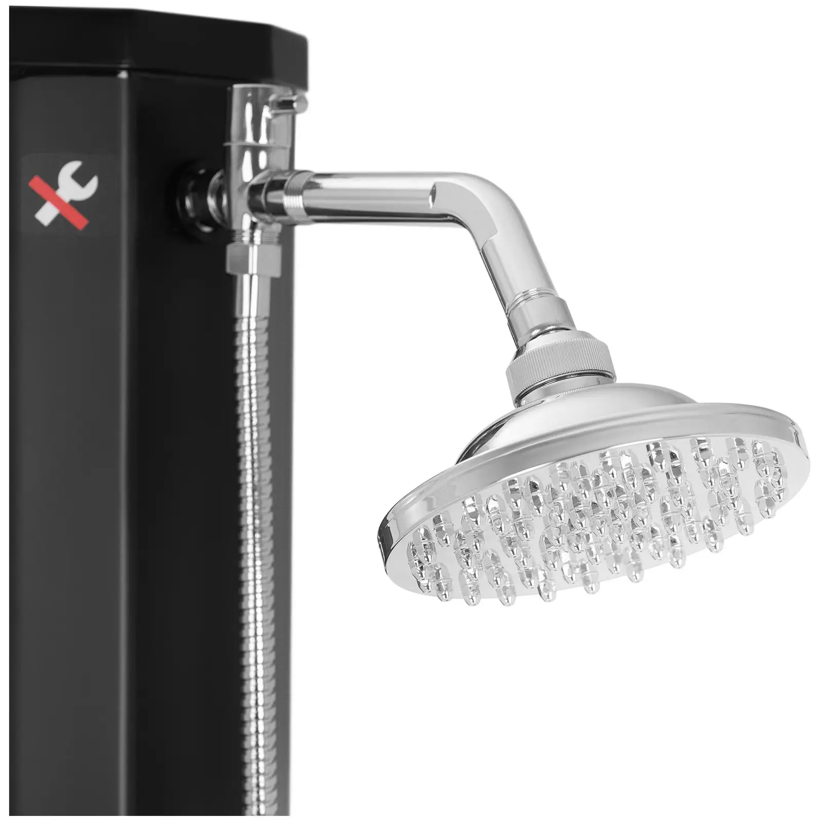 Solardouche - 35 l tank - incl. regendouche, handdouche, waterkraan (Inhoud: 35 l)