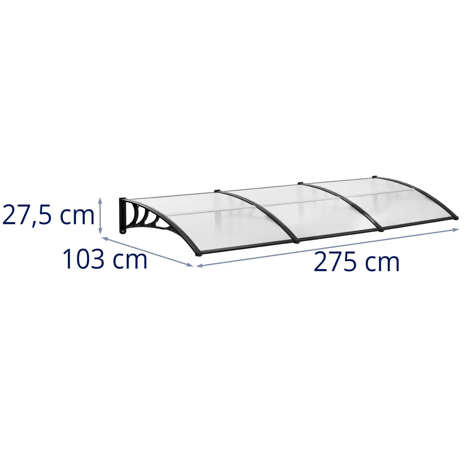 Stříška nad dveře - 27.5 x 275 x 103 cm (Hmotnost: 6.4 kg)