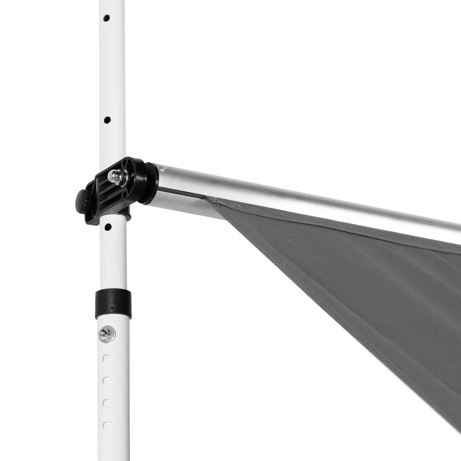 Upínací markýza - 2–3,1 m - 250 x 120 cm - odolná proti UV záření - antracitově šedá / bílá (Provoz na baterie: Ne)