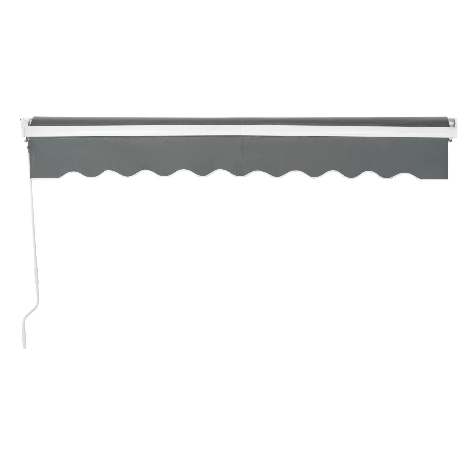 Markýza - na balkon / terasu - ruční - 200 x 250 cm - odolná proti UV záření - antracitově šedá (Materiál tkaniny: Polyester 280 g/m² (potažený PU))