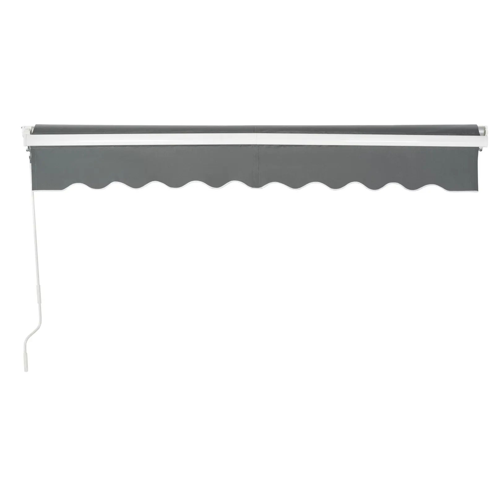 Фабрични втори продукти Навес със скоба - за балкон/тераса - ръчен - 200 x 250 cm - UV-устойчив - антрацитно сив