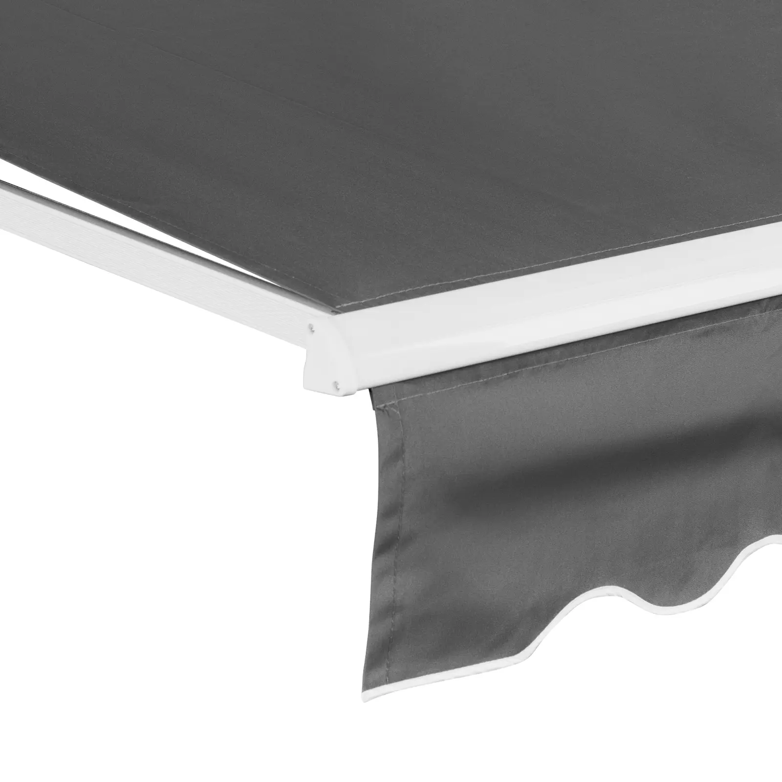 Auvent manuel rétractable - pour balcon / terrasse - 300 x 250 cm - résistant aux UV - gris anthracite (Fonctionnement sur batterie(s): Non)