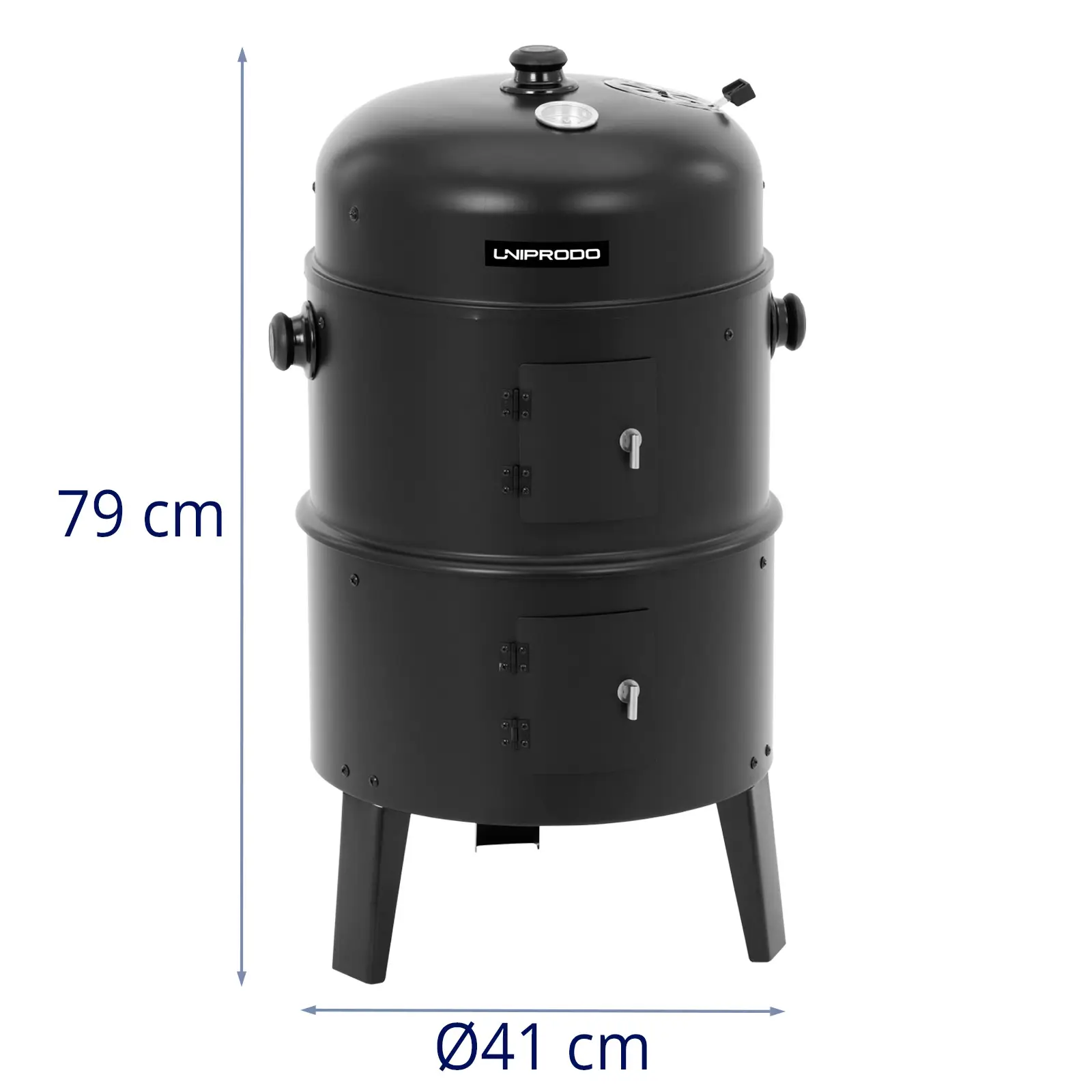 BBQ Smoker Grill - 3 razine - prikaz temperature