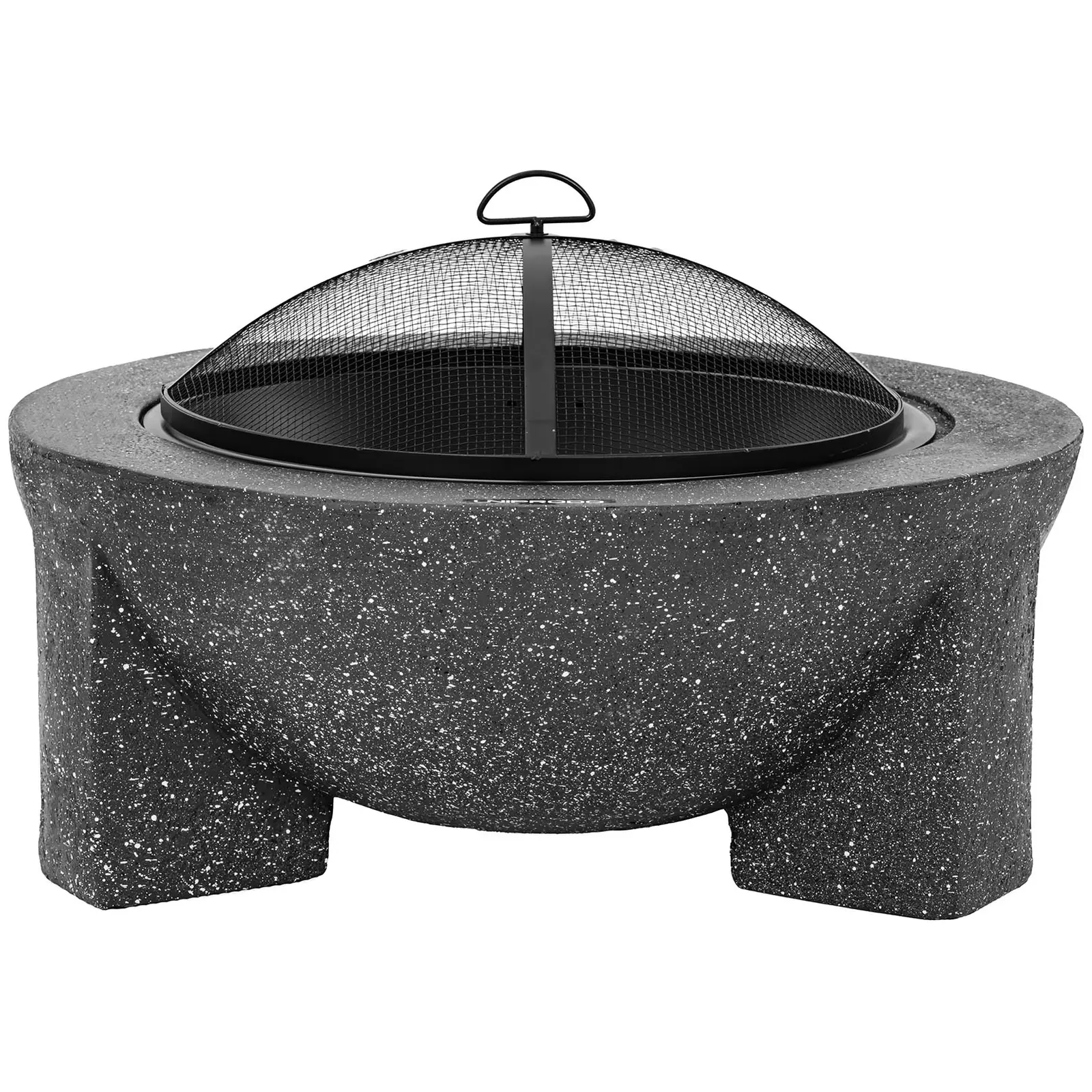 Fire bowl - with grill grate - dark gray -74 x 74 x 46 cm