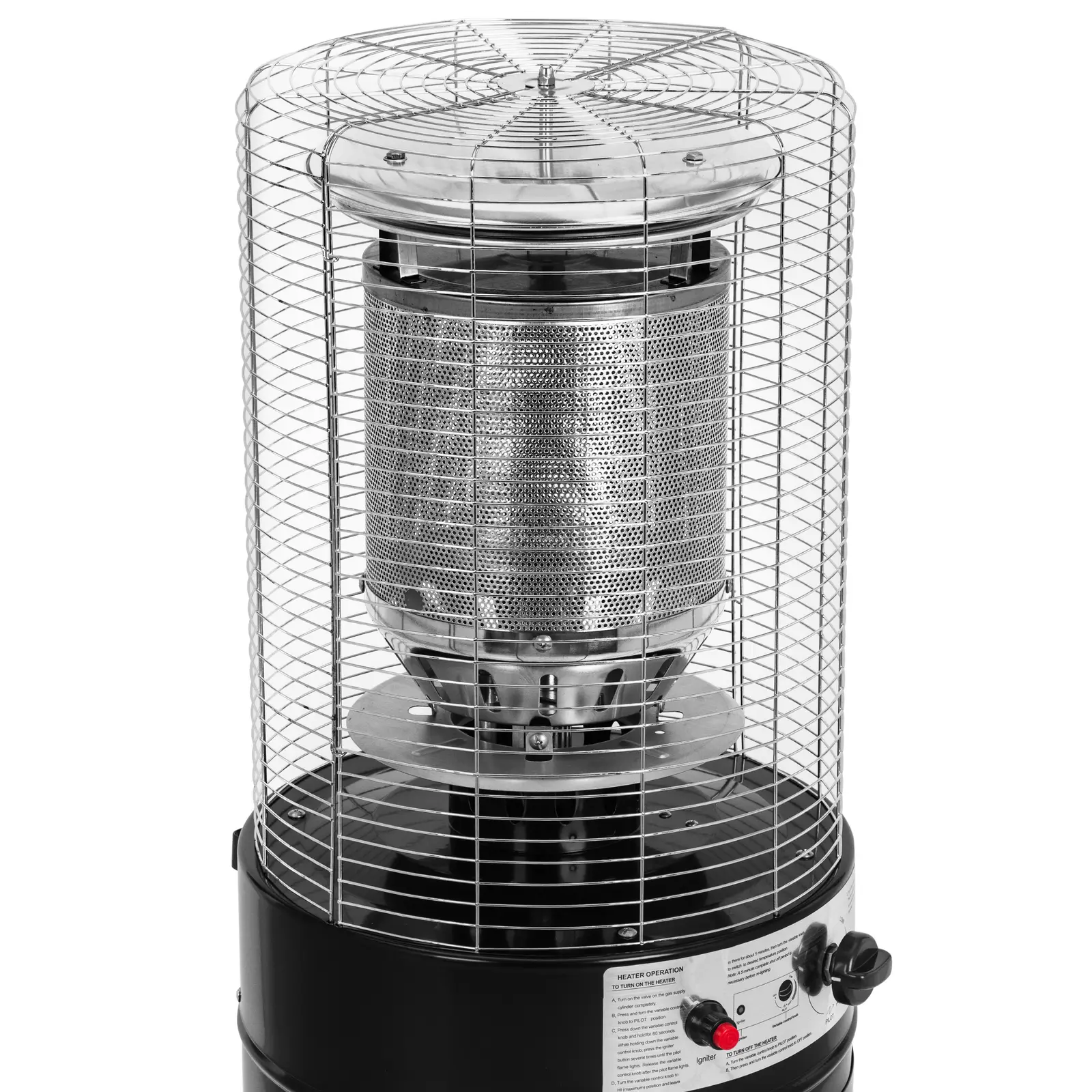 Dujinis terasos šildytuvas - 11 kW - 1370 mm - nerūdijantis plienas / plienas (Didžiausia galia: 11 kW)