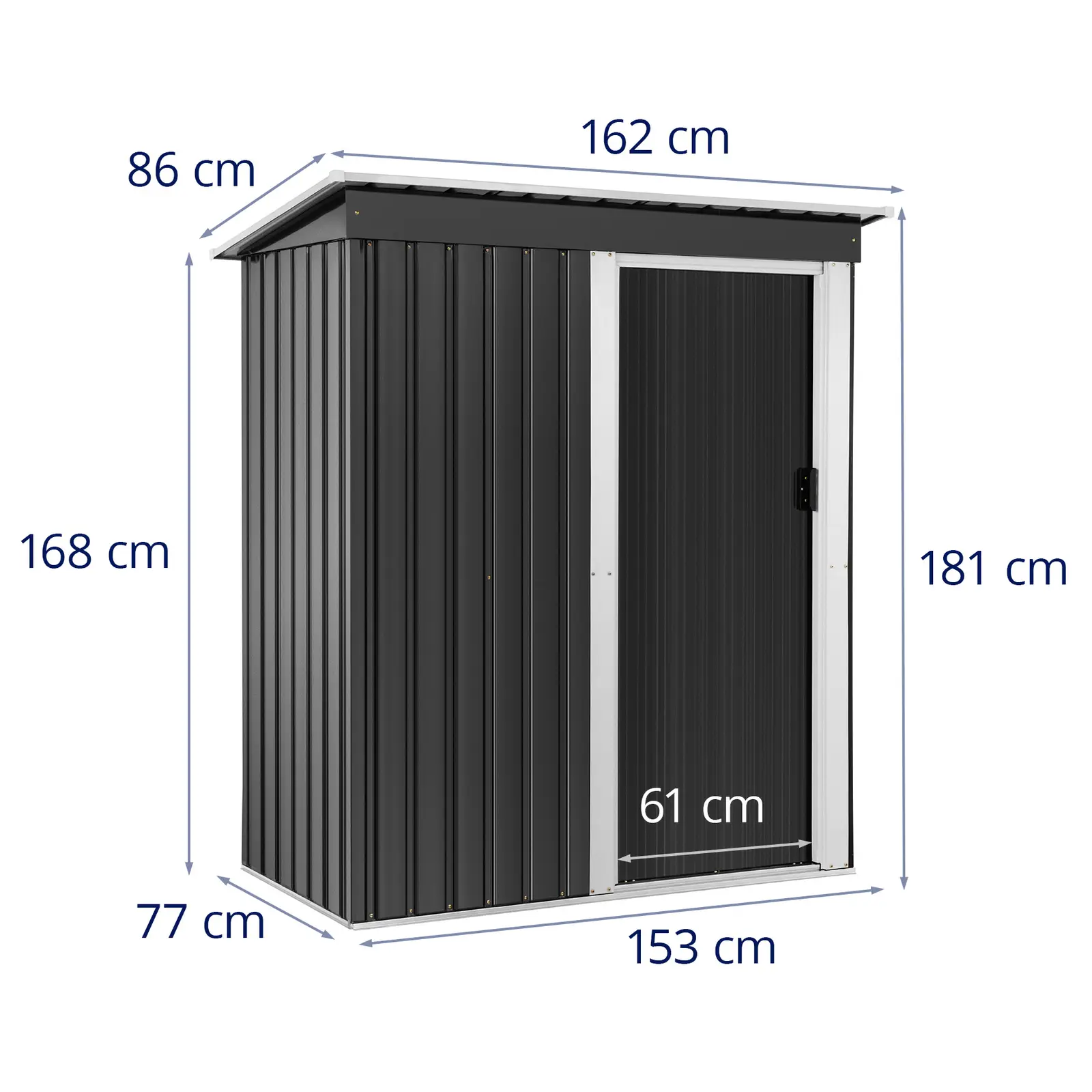 Casa de ferramentas em metal - 163 x 181 x 89 cm