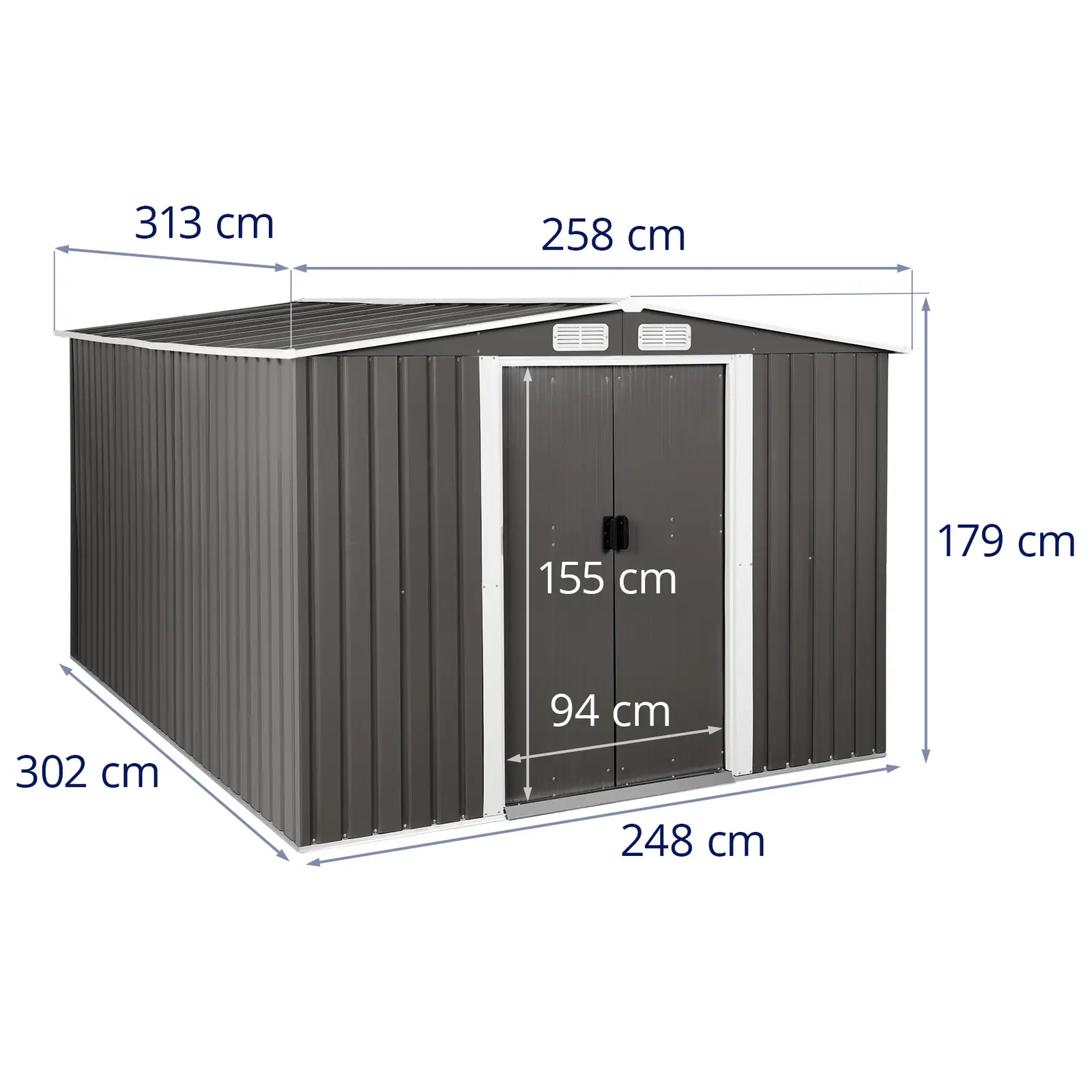 Gereedschapsschuur - 313 x 179 x 258 cm