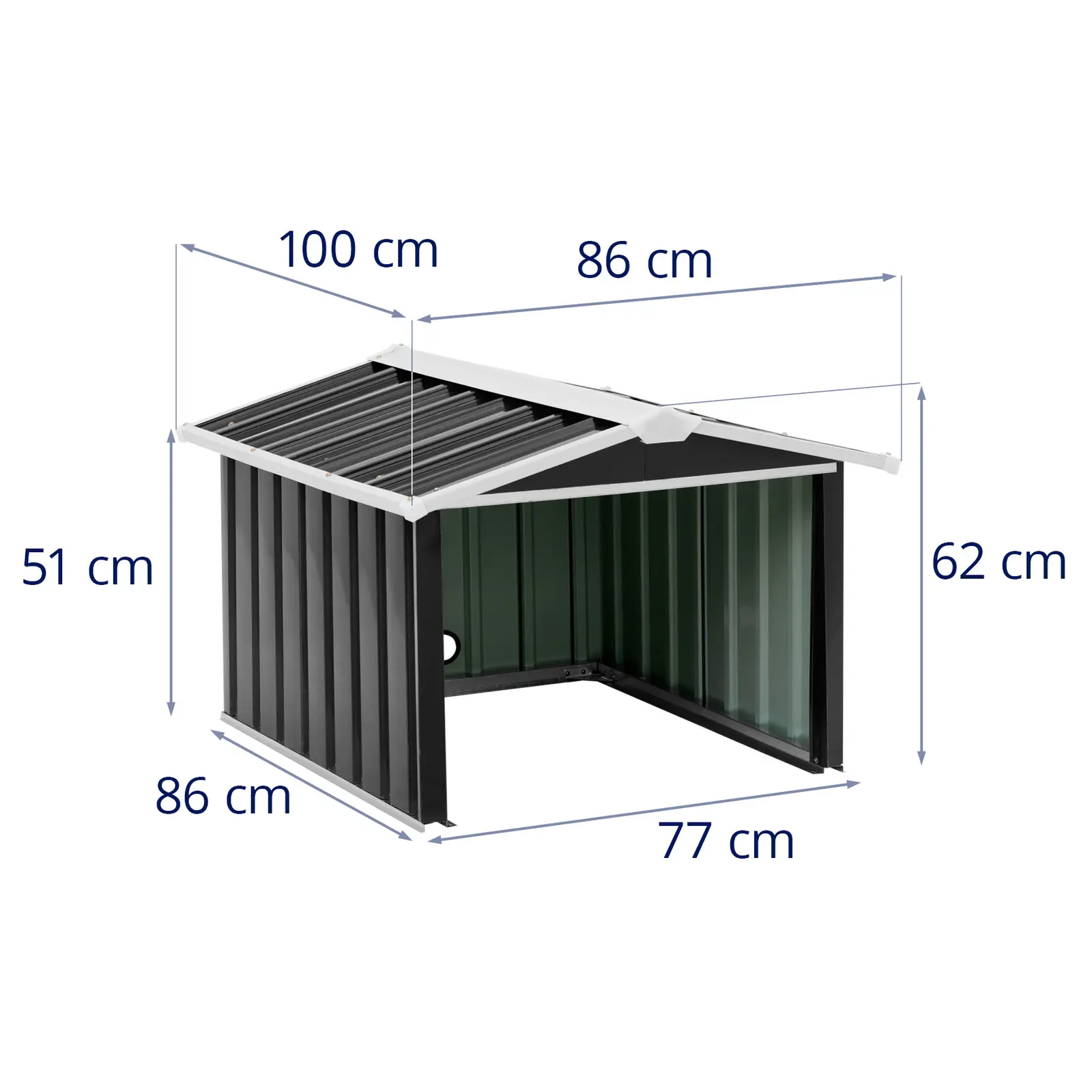 Garagem para robot corta-relva - aço galvanizado