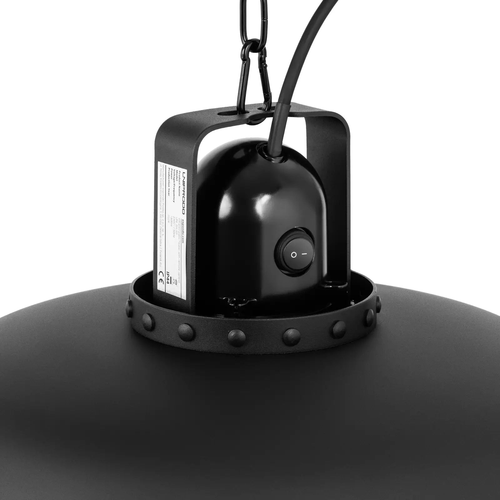 Lubinis infraraudonųjų spindulių šildytuvas - 600 / 1200 / 1800 W - nuotolinio valdymo pultas (Halogeninė lempa: Taip)