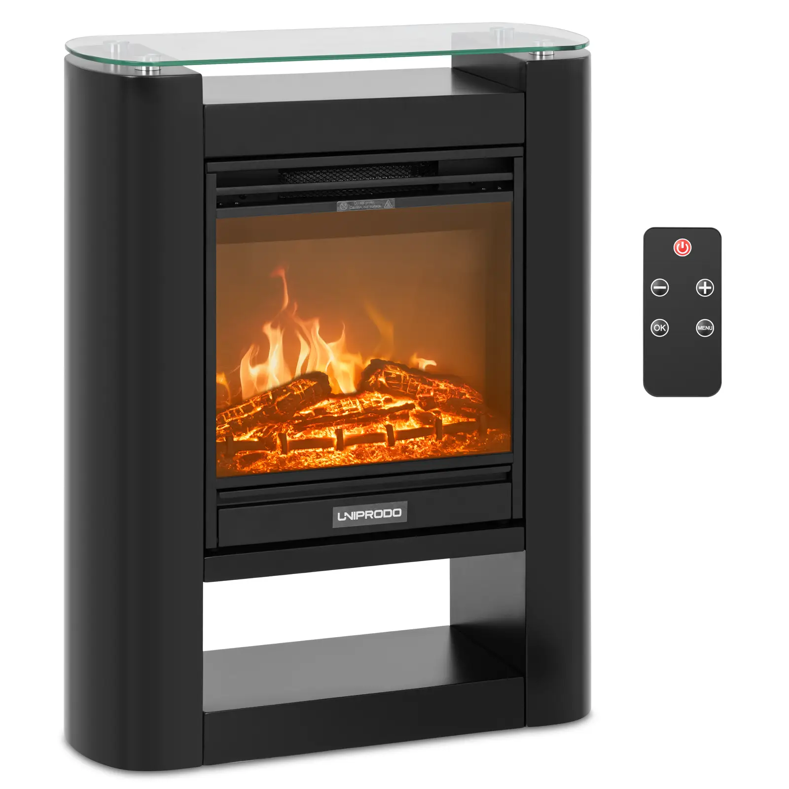 Electric Fireplace - with heating function - 1.8 kW - 2 power levels - modern style