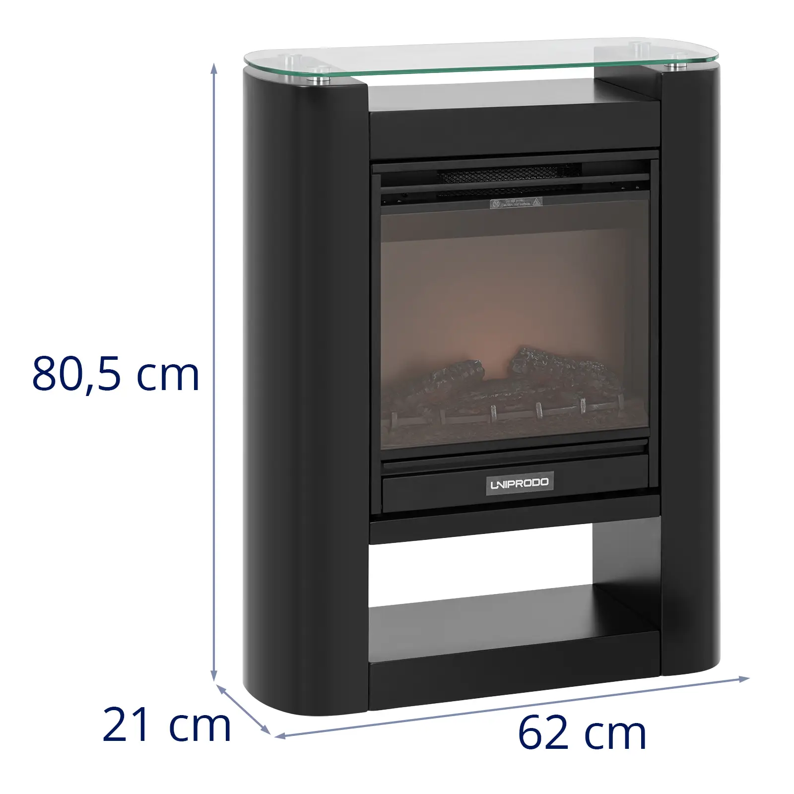 Elektrický krb - s funkcí vytápění - 1,8 kW - 2 stupně výkonu - moderní design (Úrovně výkonu: 2)