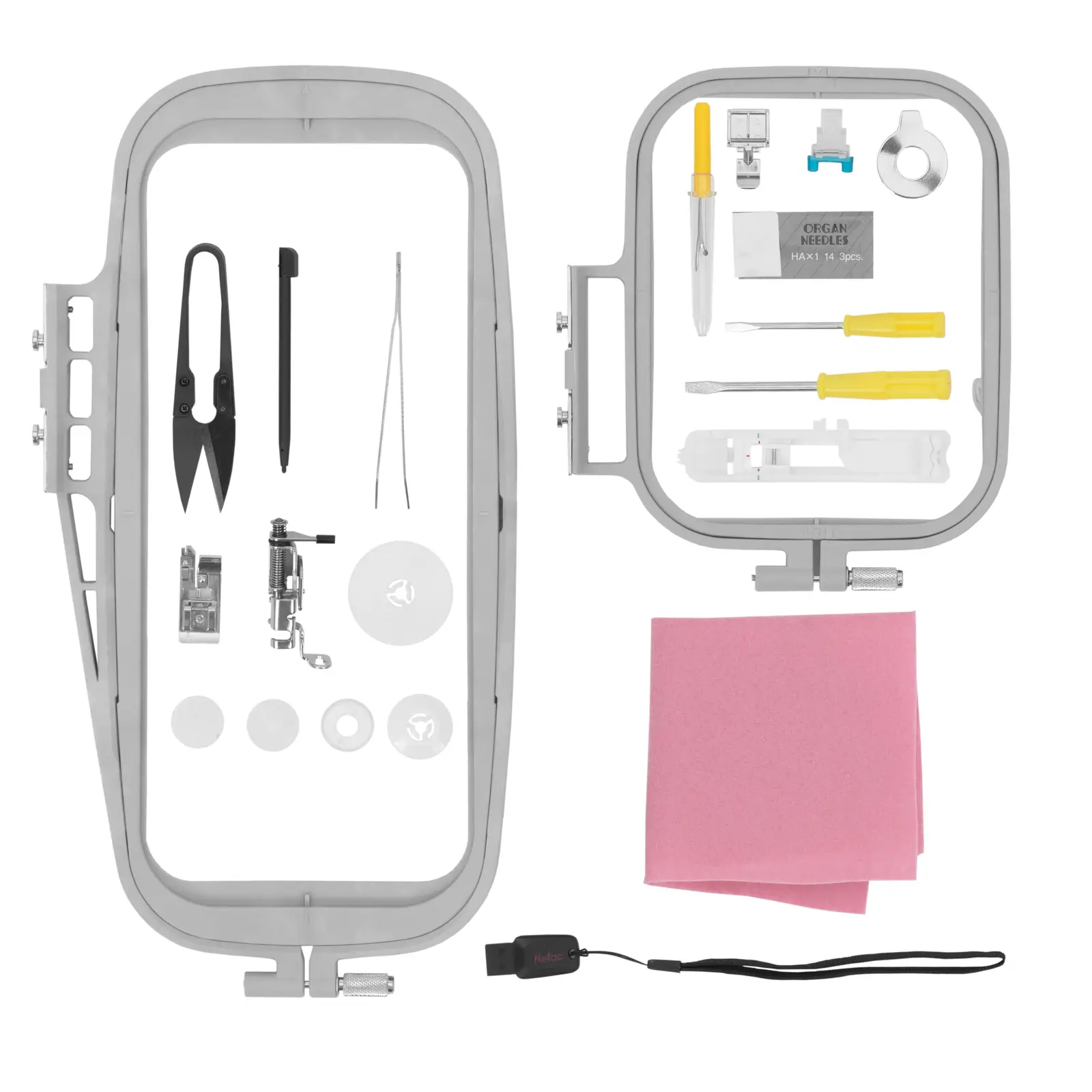 Broderi- og symaskine - 160 sting - 96 broderimotiver - Touch LCD