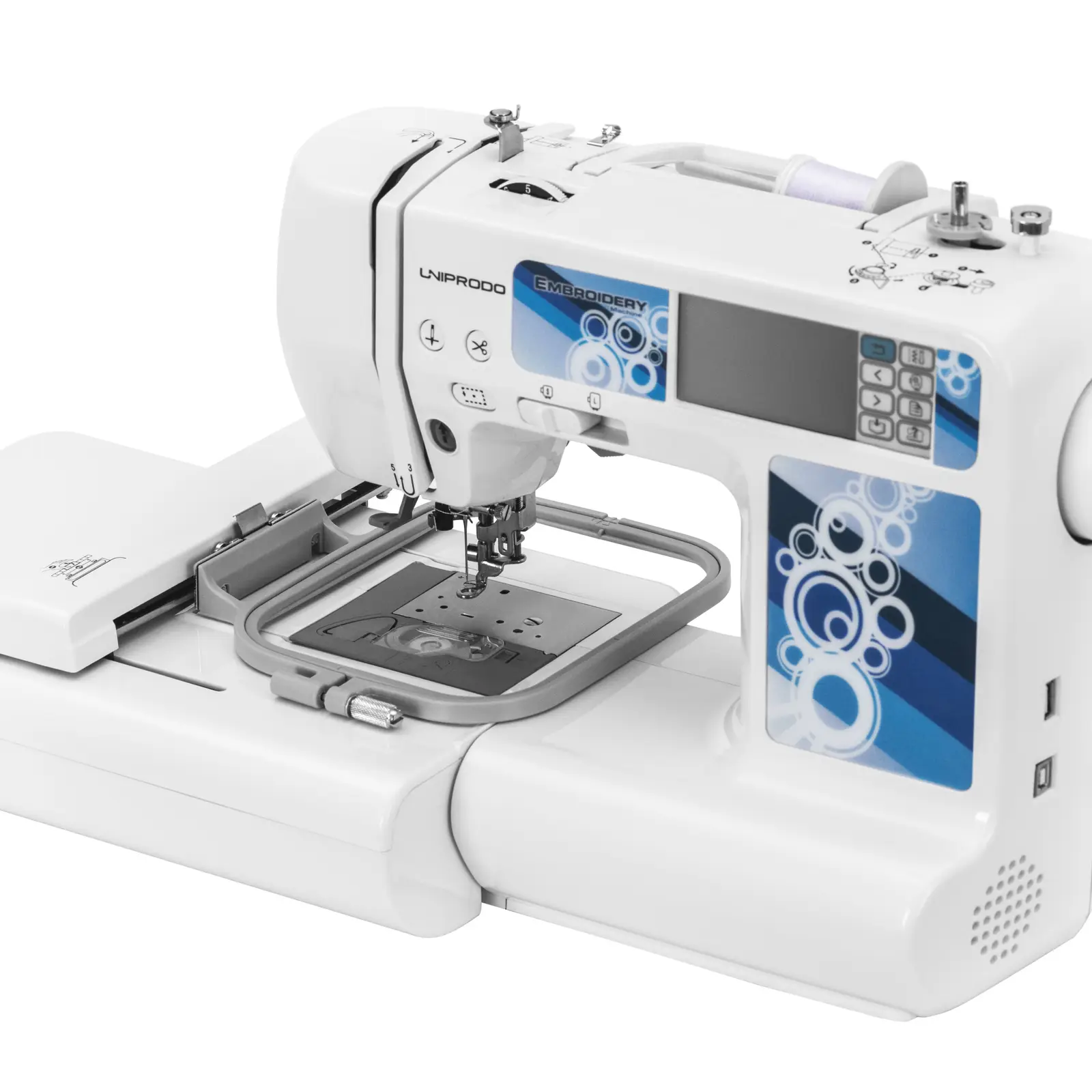 Embroidery Machine - 67 stitch and 72 embroidery designs - 2 hoops - touch LCD