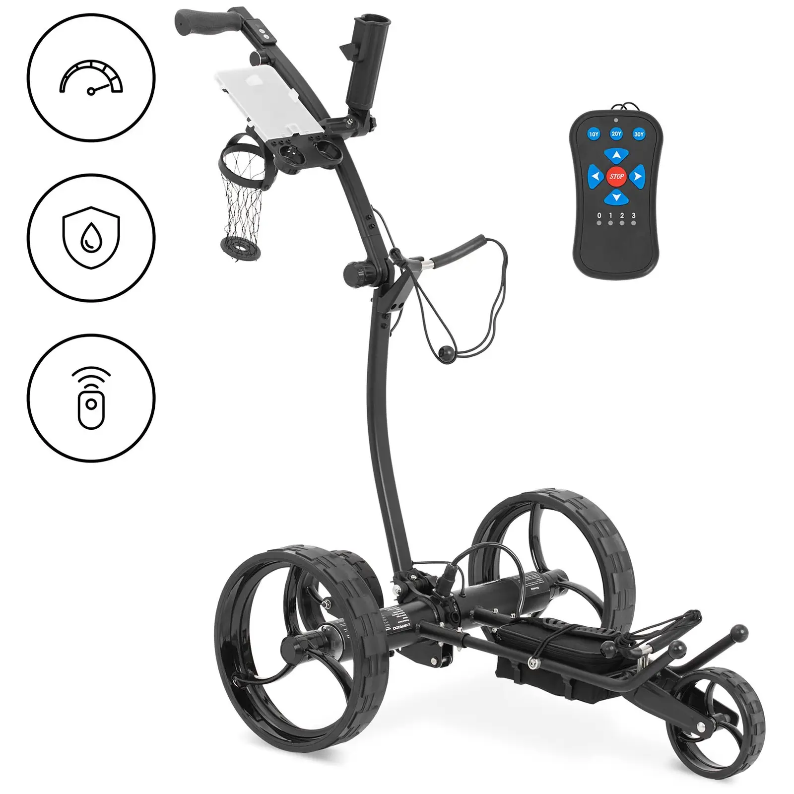 Occasion Chariot de golf électrique - pliable - télécommande - 20 kg - aluminium